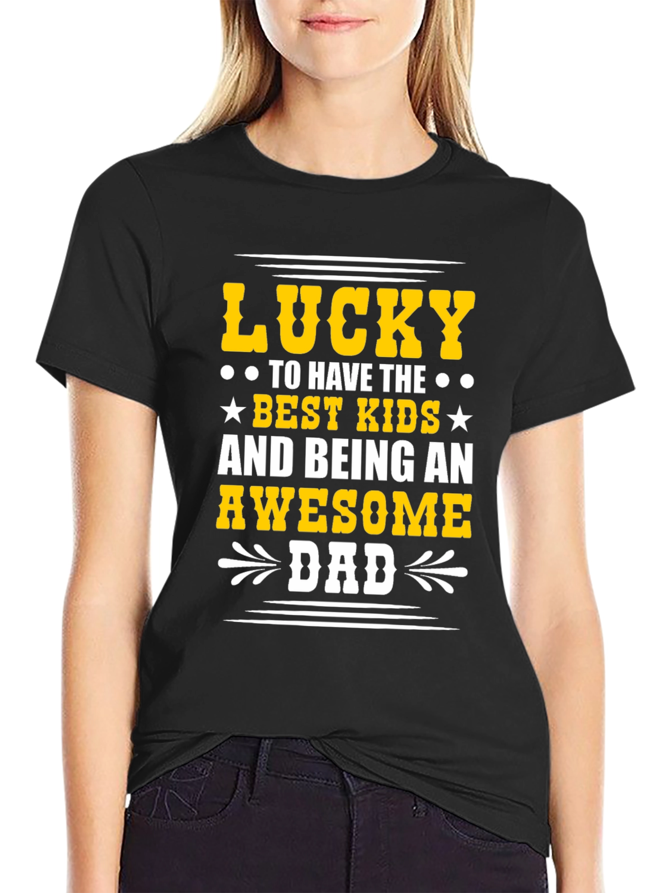 Lucky Awesome Dad T-Shirt