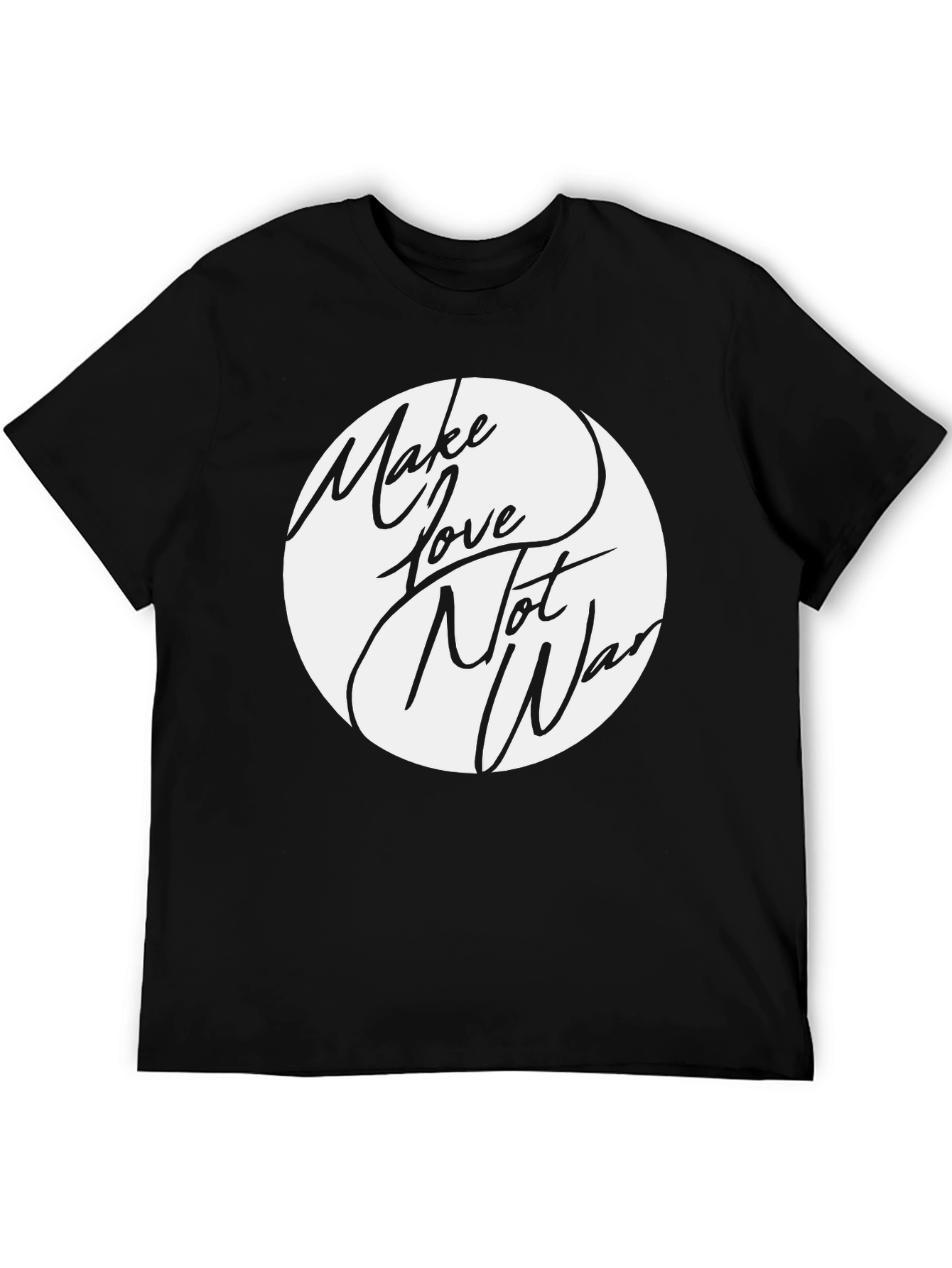 Make Love Not War Graphic Tee - Black
