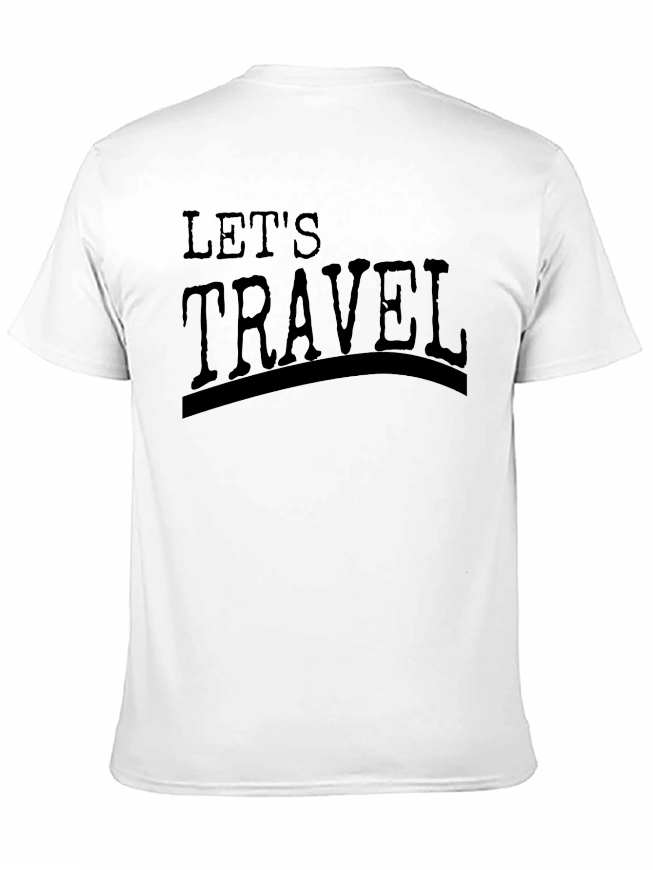 Lets Travel Graphic Tee - Black Cotton T-Shirt