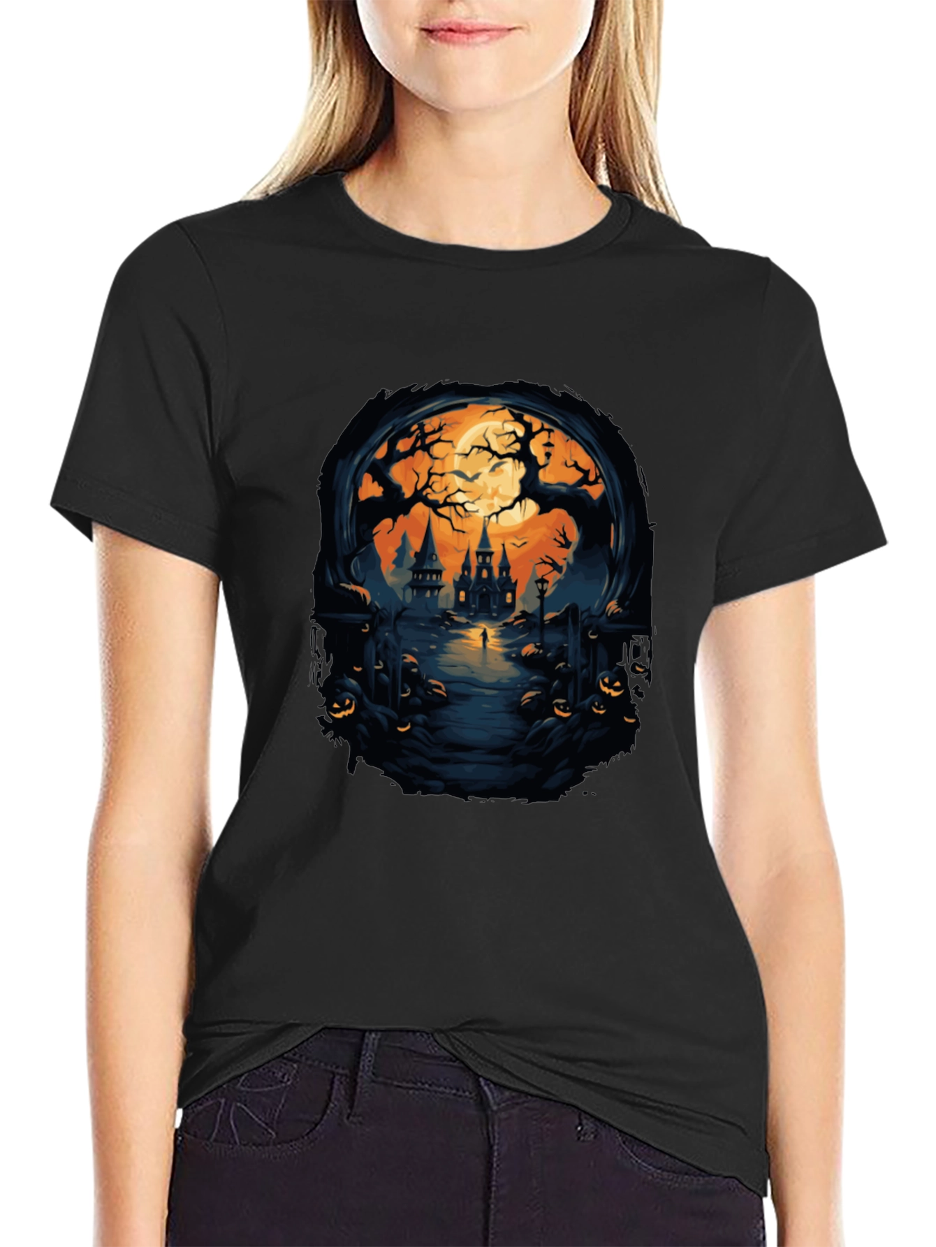 Spooky Halloween Castle T-Shirt