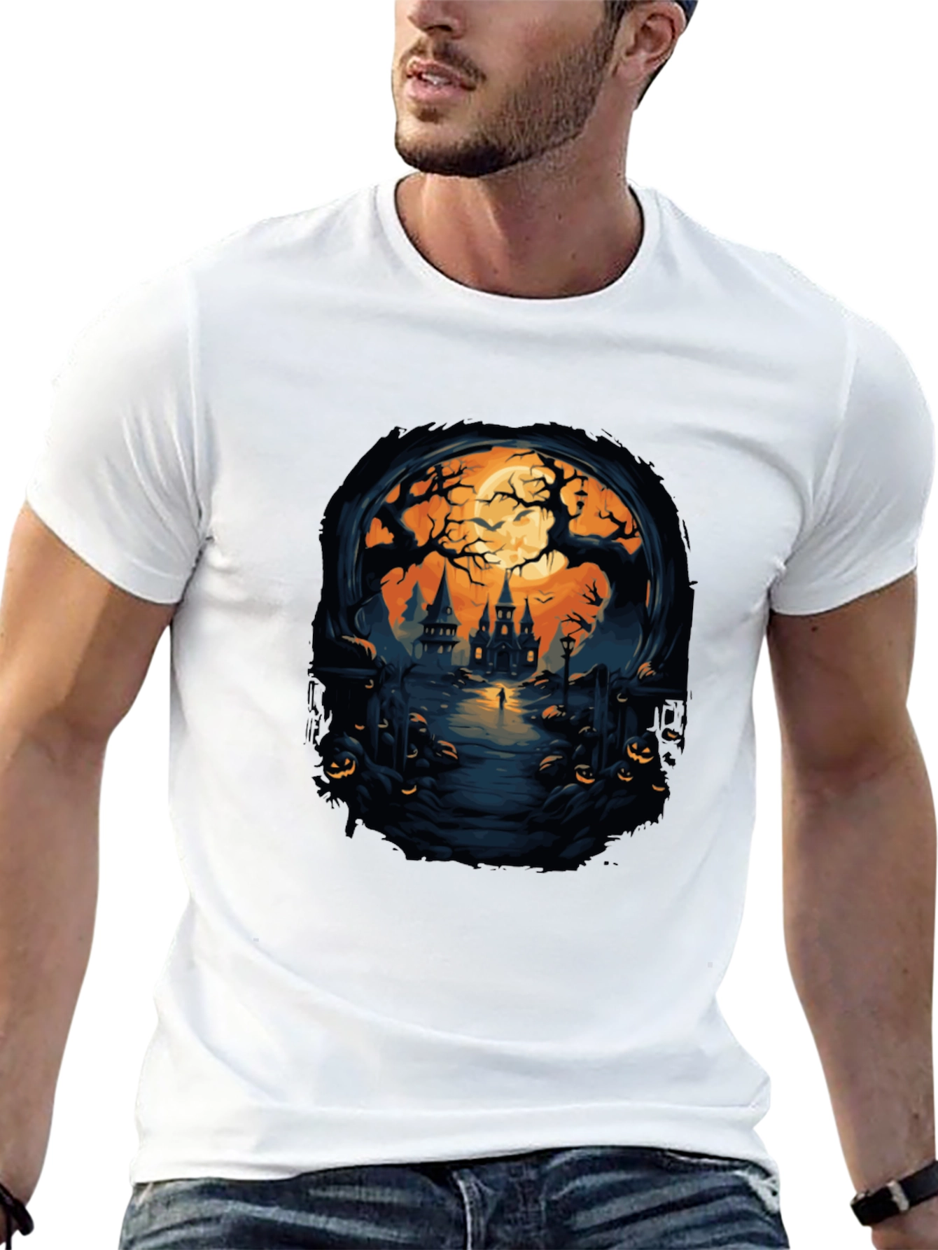 Spooky Halloween Castle T-Shirt