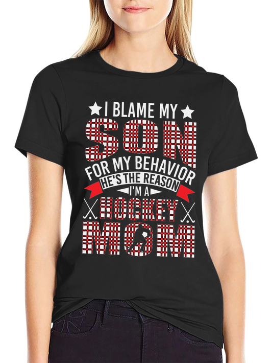 Hockey Mom Graphic Tee - Blame My Son!