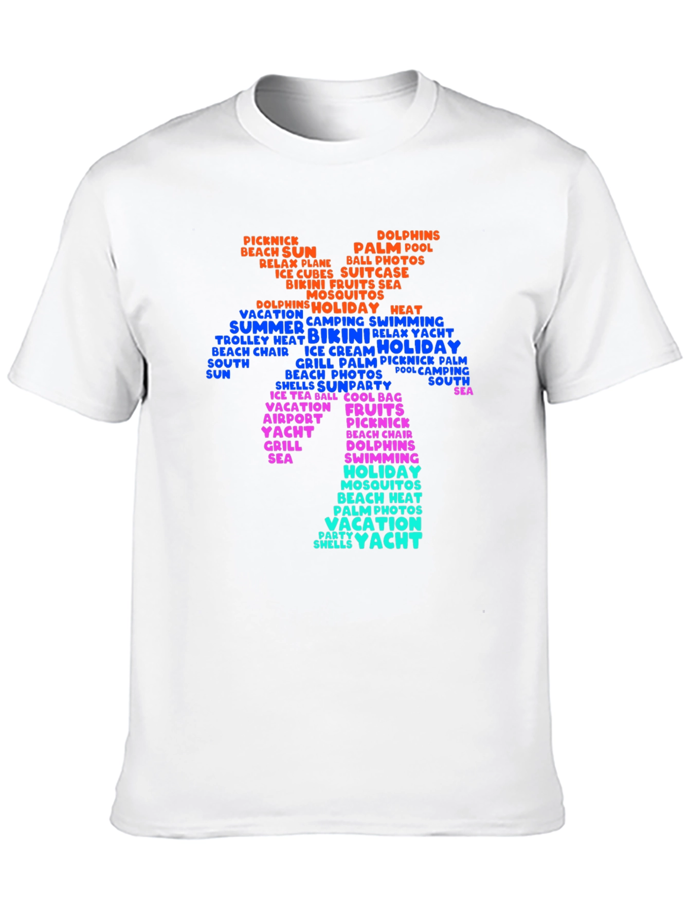 Summer Vacation Word Art T-Shirt