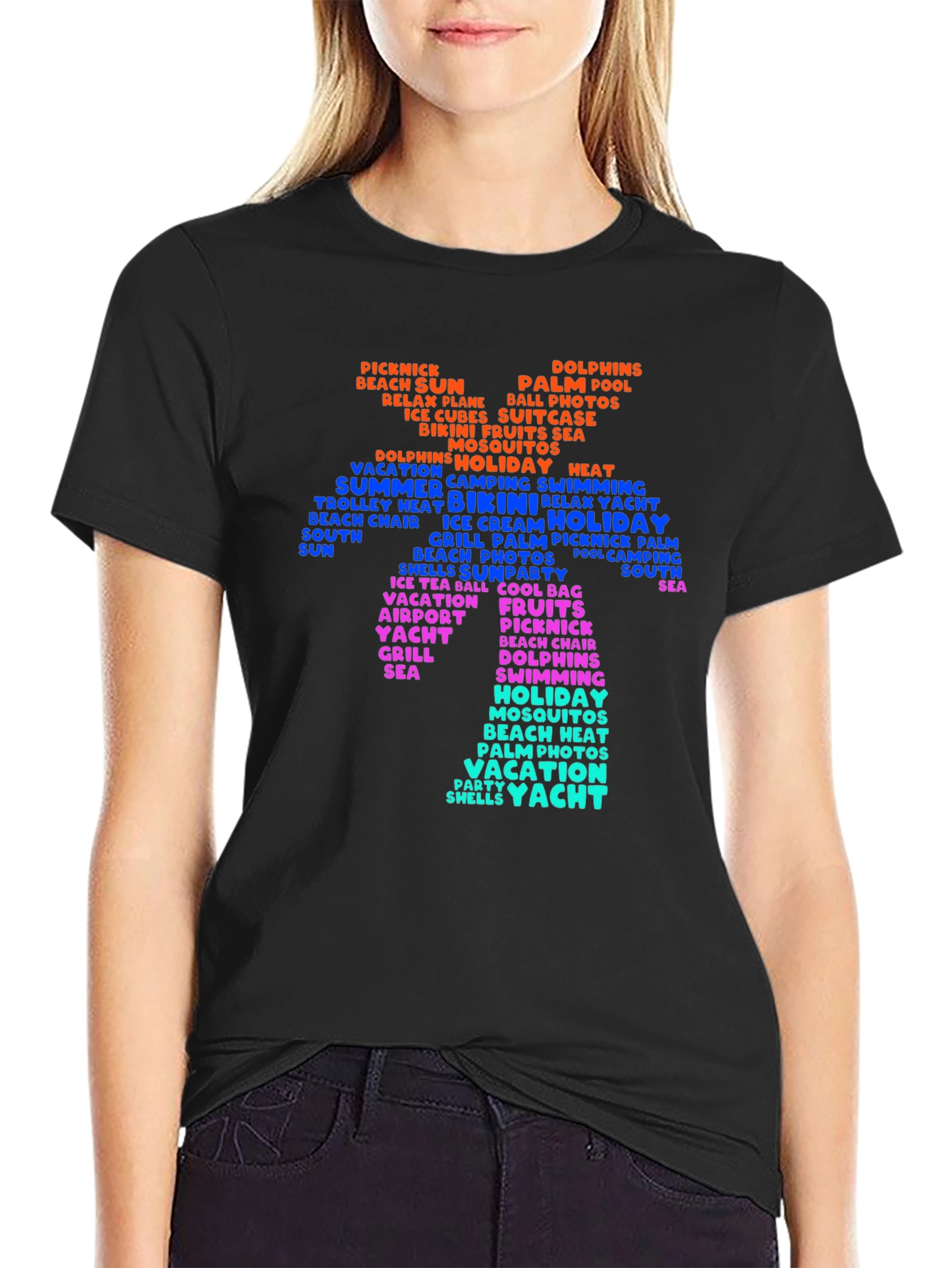 Summer Vacation Word Art T-Shirt