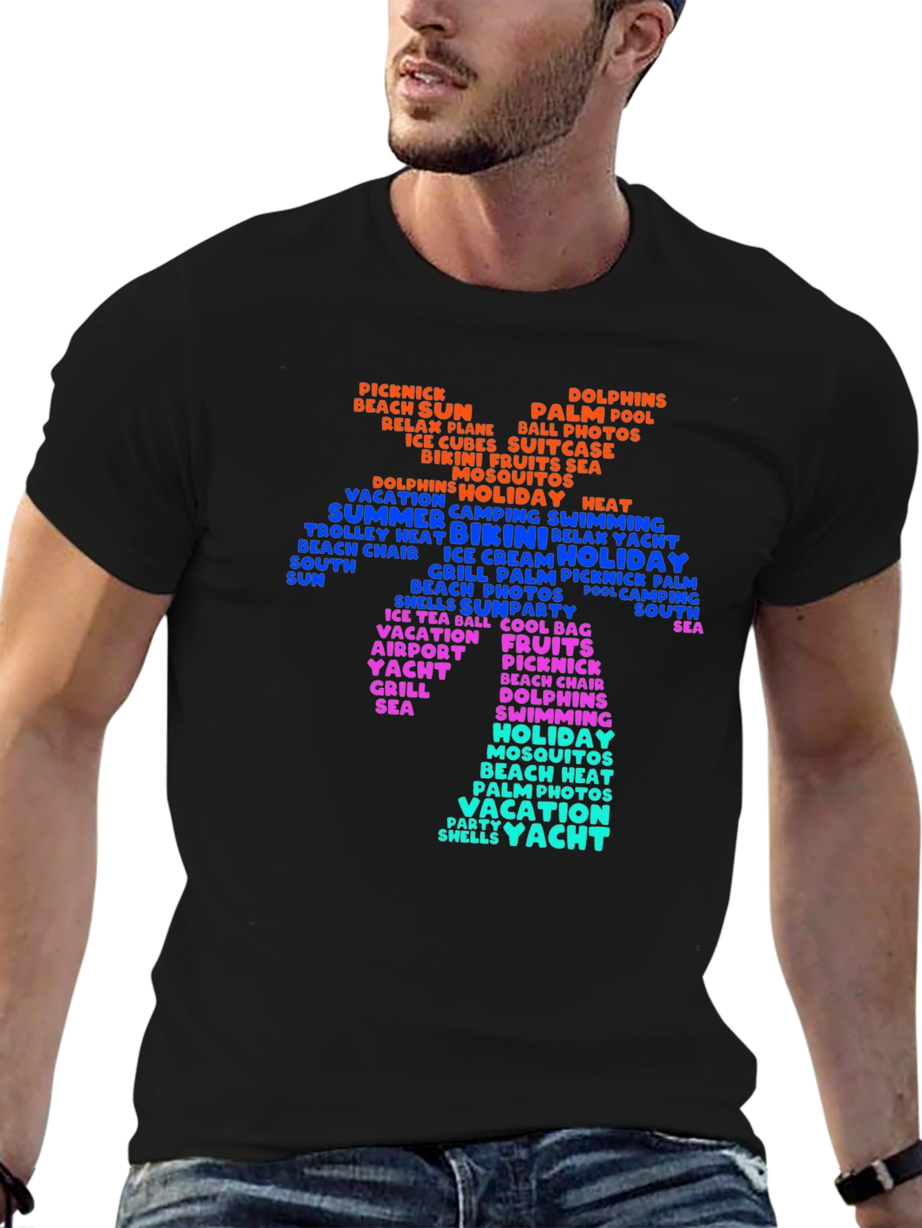 Summer Vacation Word Art T-Shirt