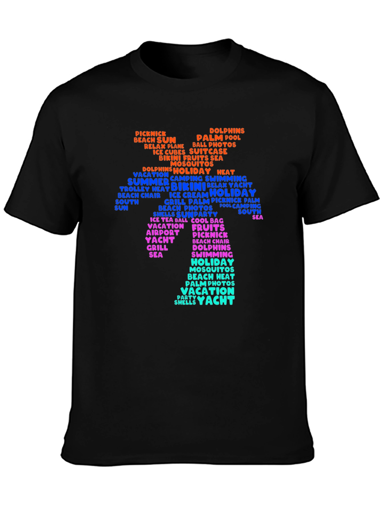 Summer Vacation Word Art T-Shirt