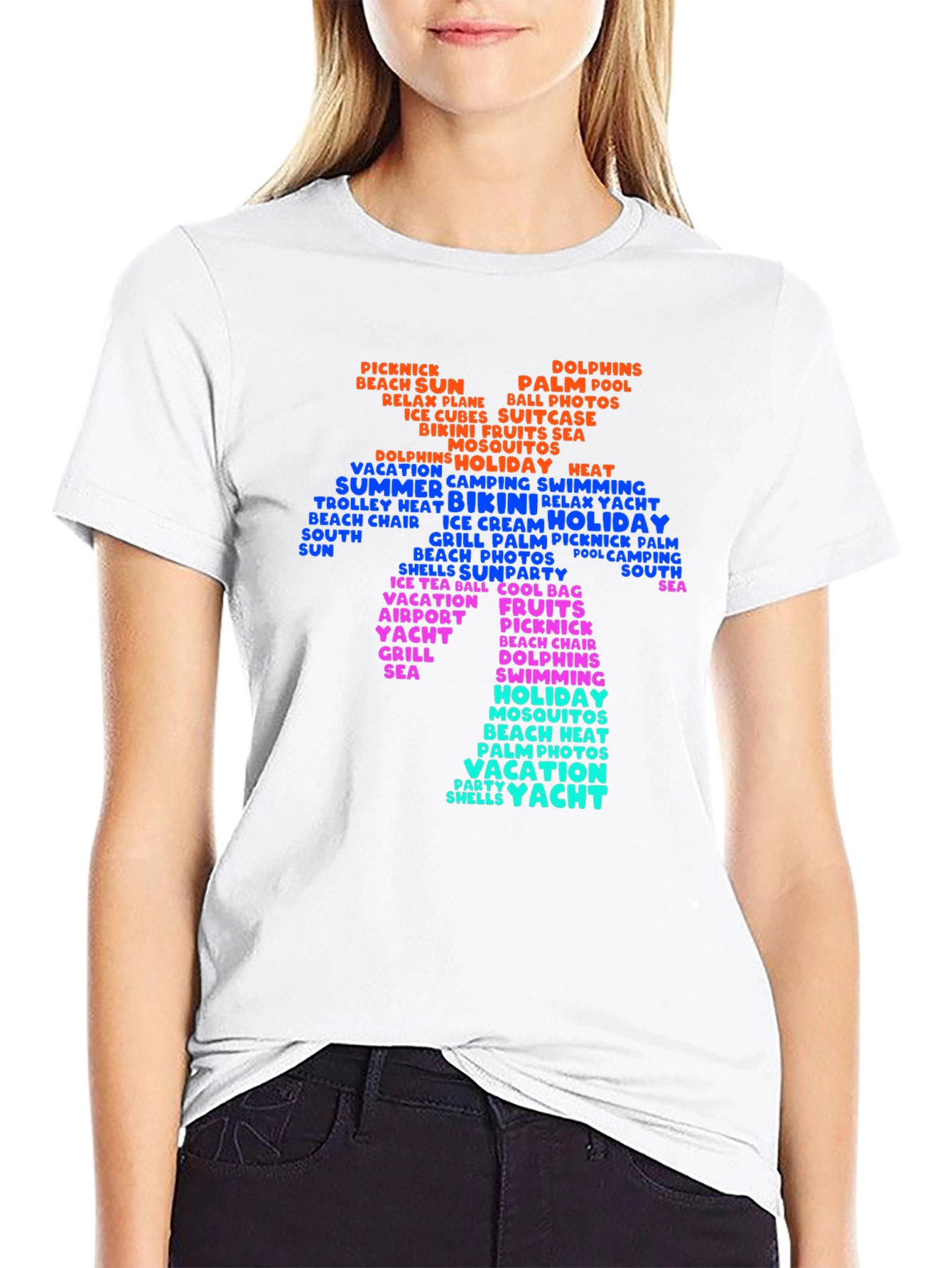 Summer Vacation Word Art T-Shirt
