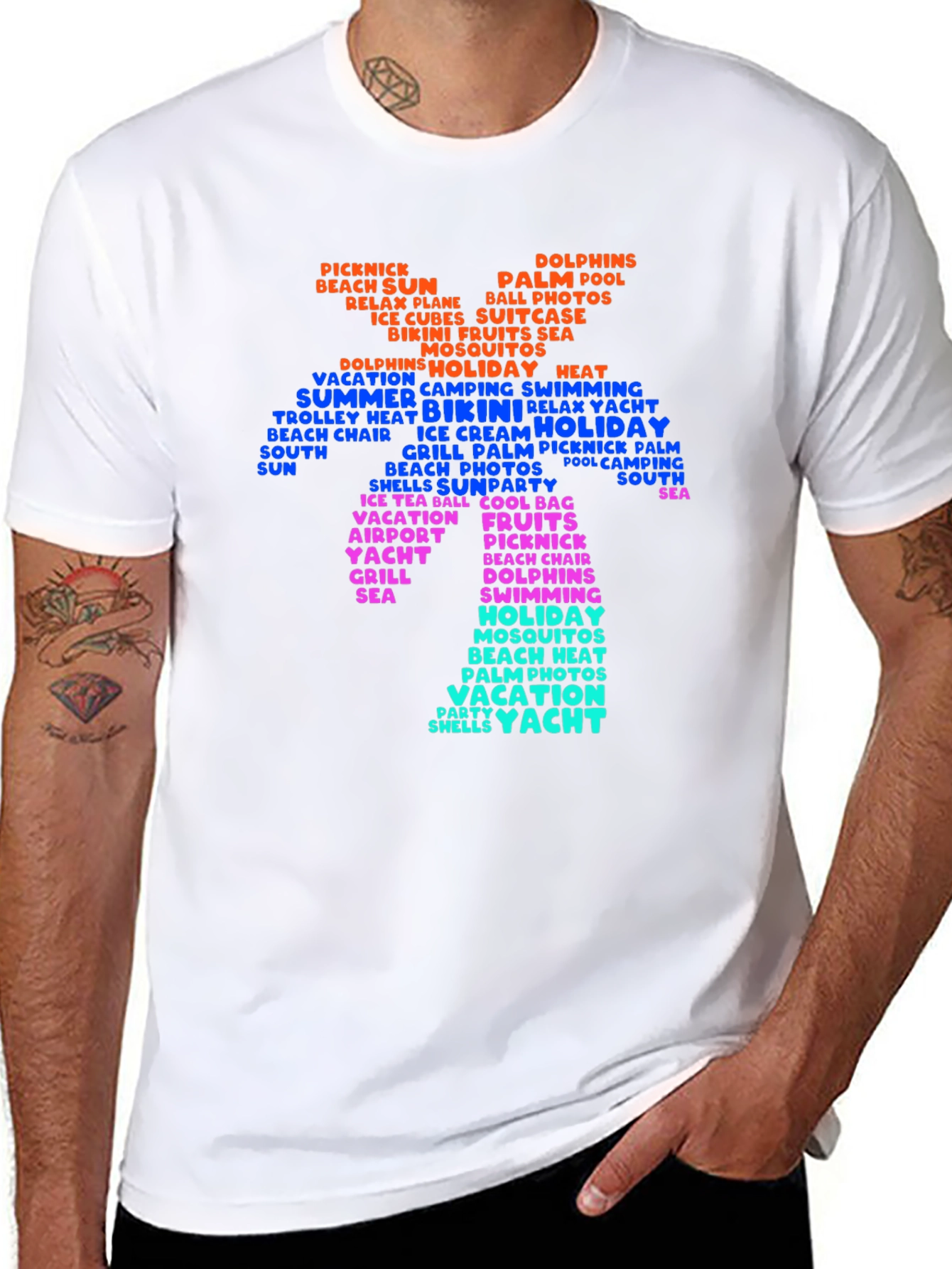 Summer Vacation Word Art T-Shirt