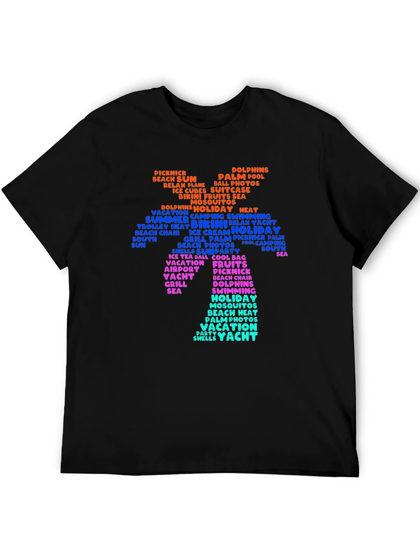 Summer Vacation Word Art T-Shirt