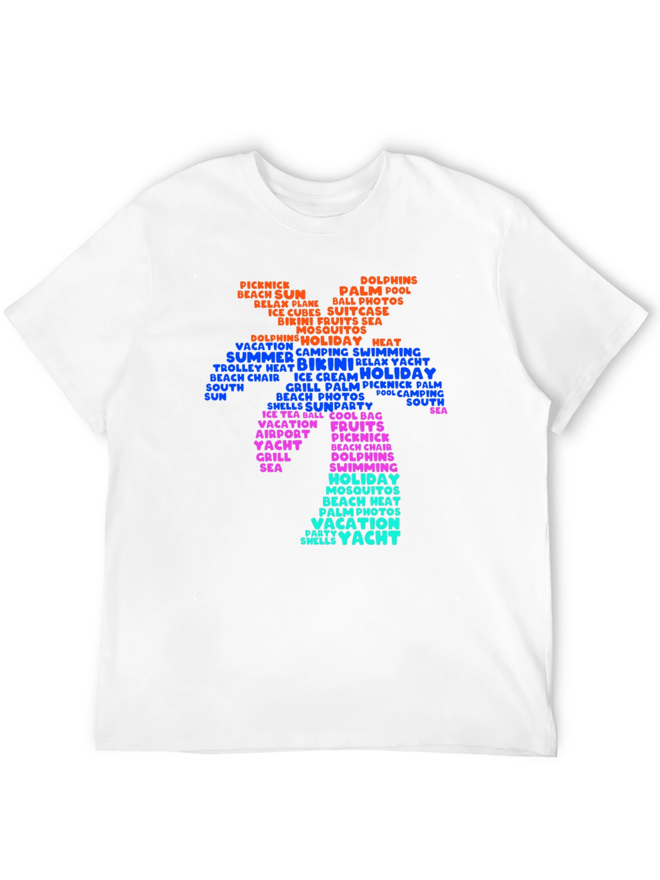 Summer Vacation Word Art T-Shirt