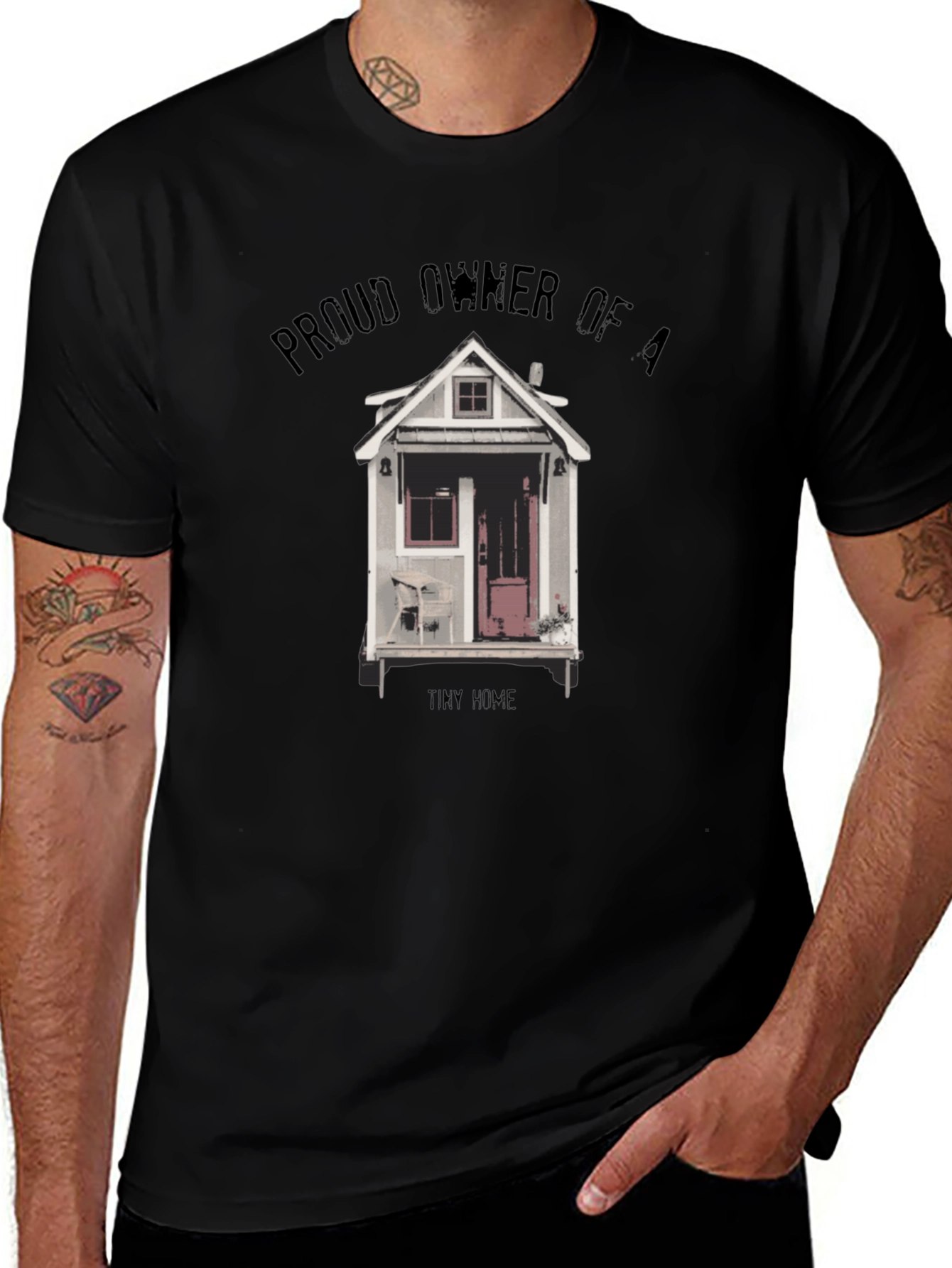 Proud Tiny Home Owner Graphic Tee - Black