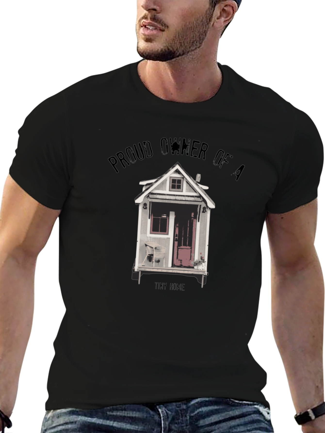 Proud Tiny Home Owner Graphic Tee - Black