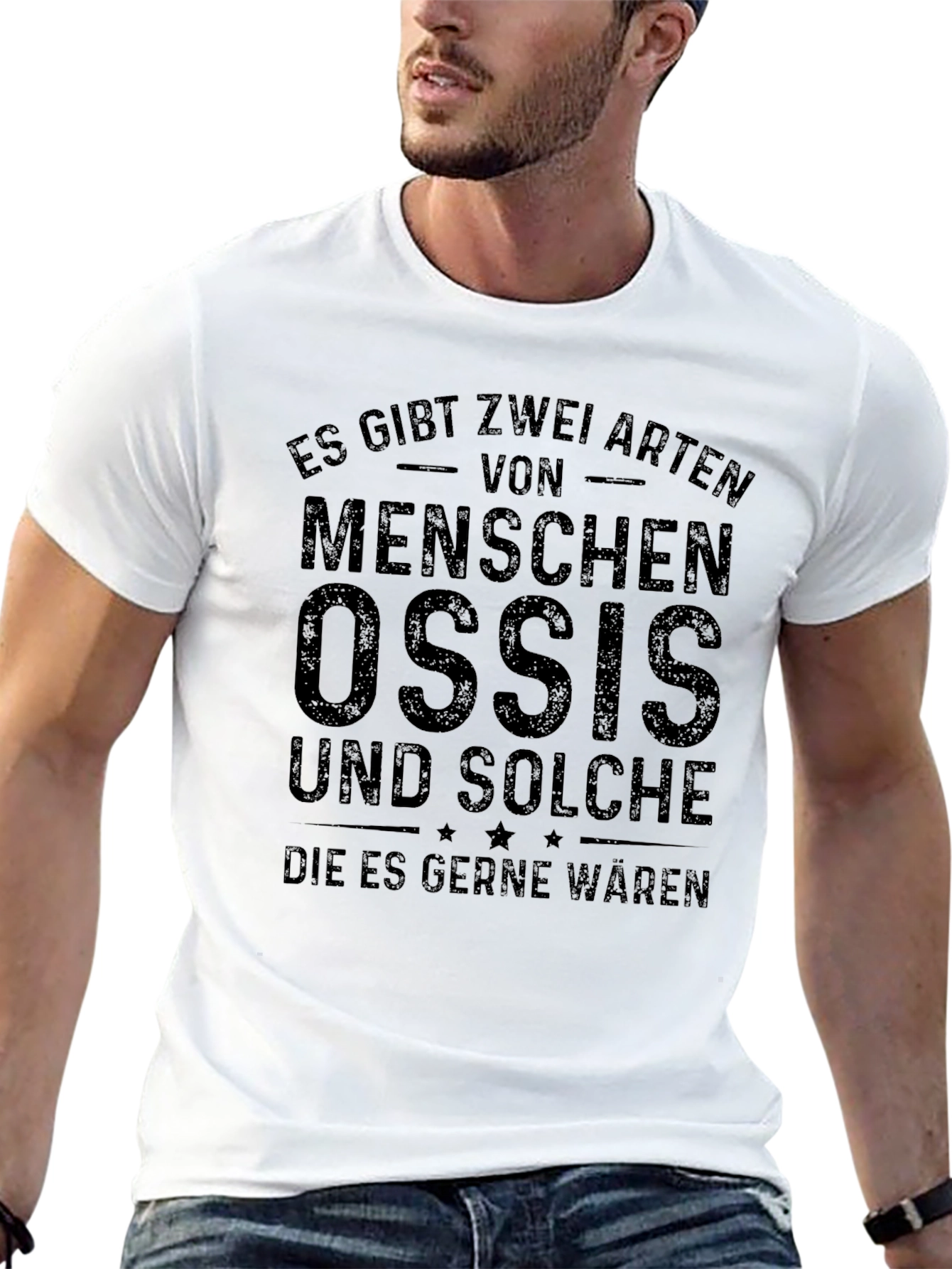 Mens Black T-Shirt with Ossis Graphic