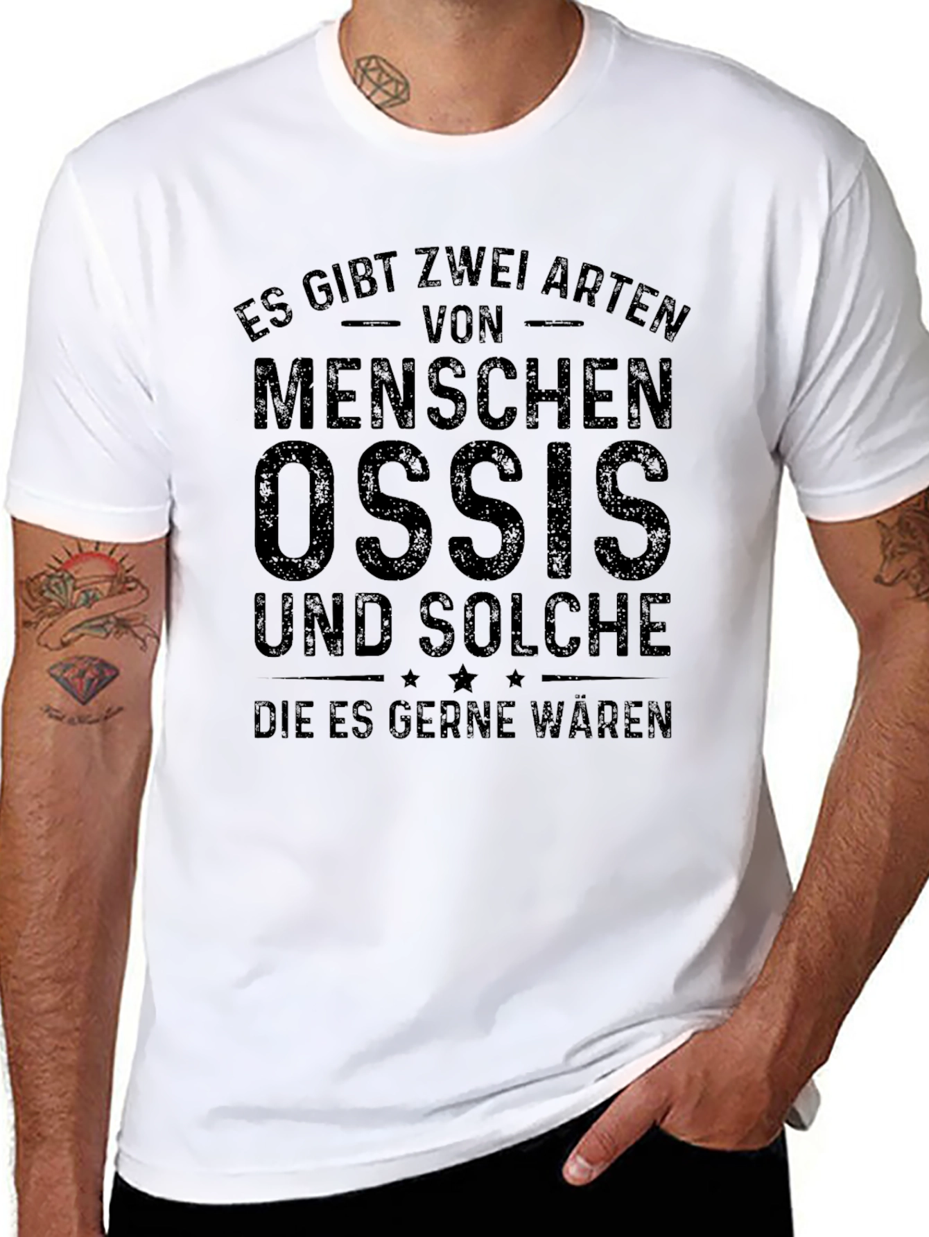 Mens Black T-Shirt with Ossis Graphic