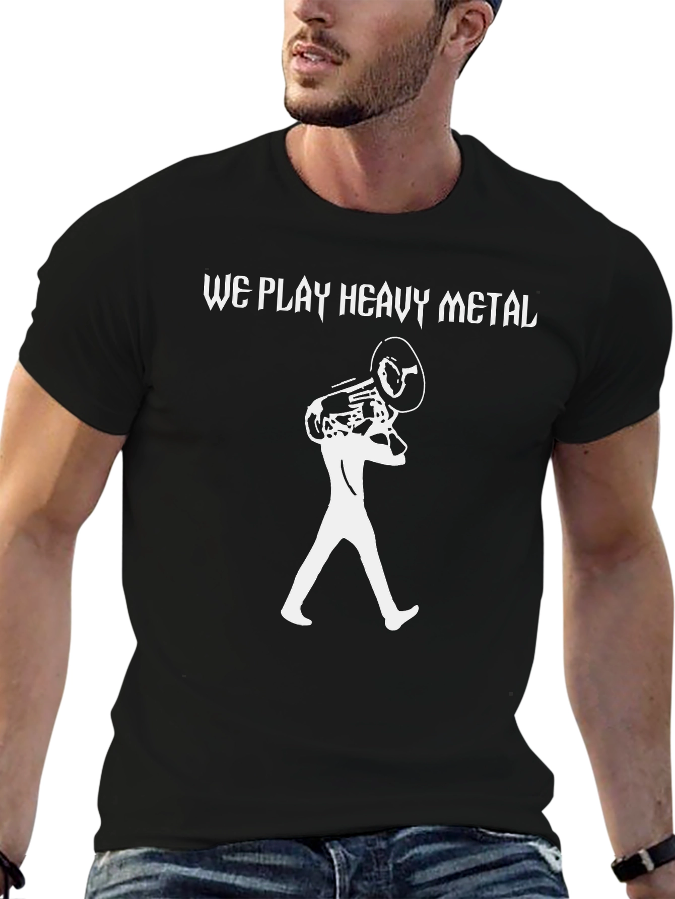Heavy Metal Tuba Player Graphic Tee