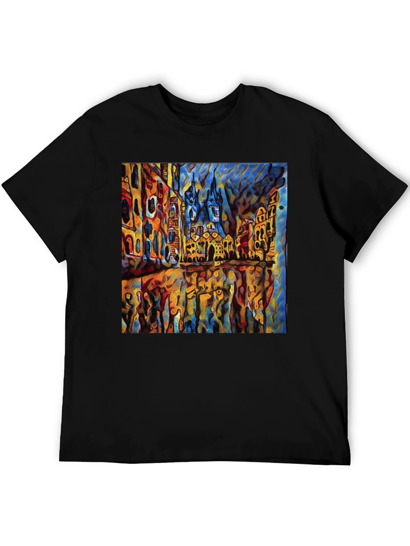 Abstract Cityscape Graphic T-Shirt