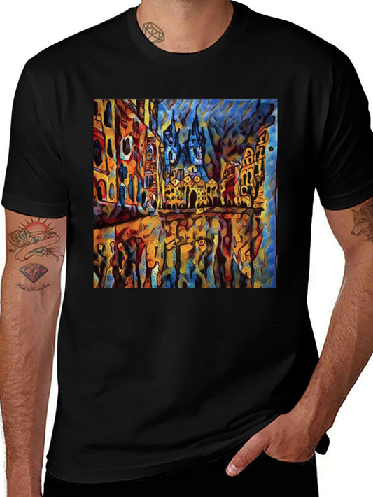 Abstract Cityscape Graphic T-Shirt