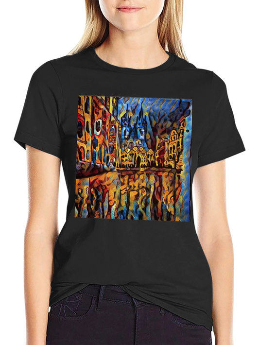 Abstract Cityscape Graphic T-Shirt