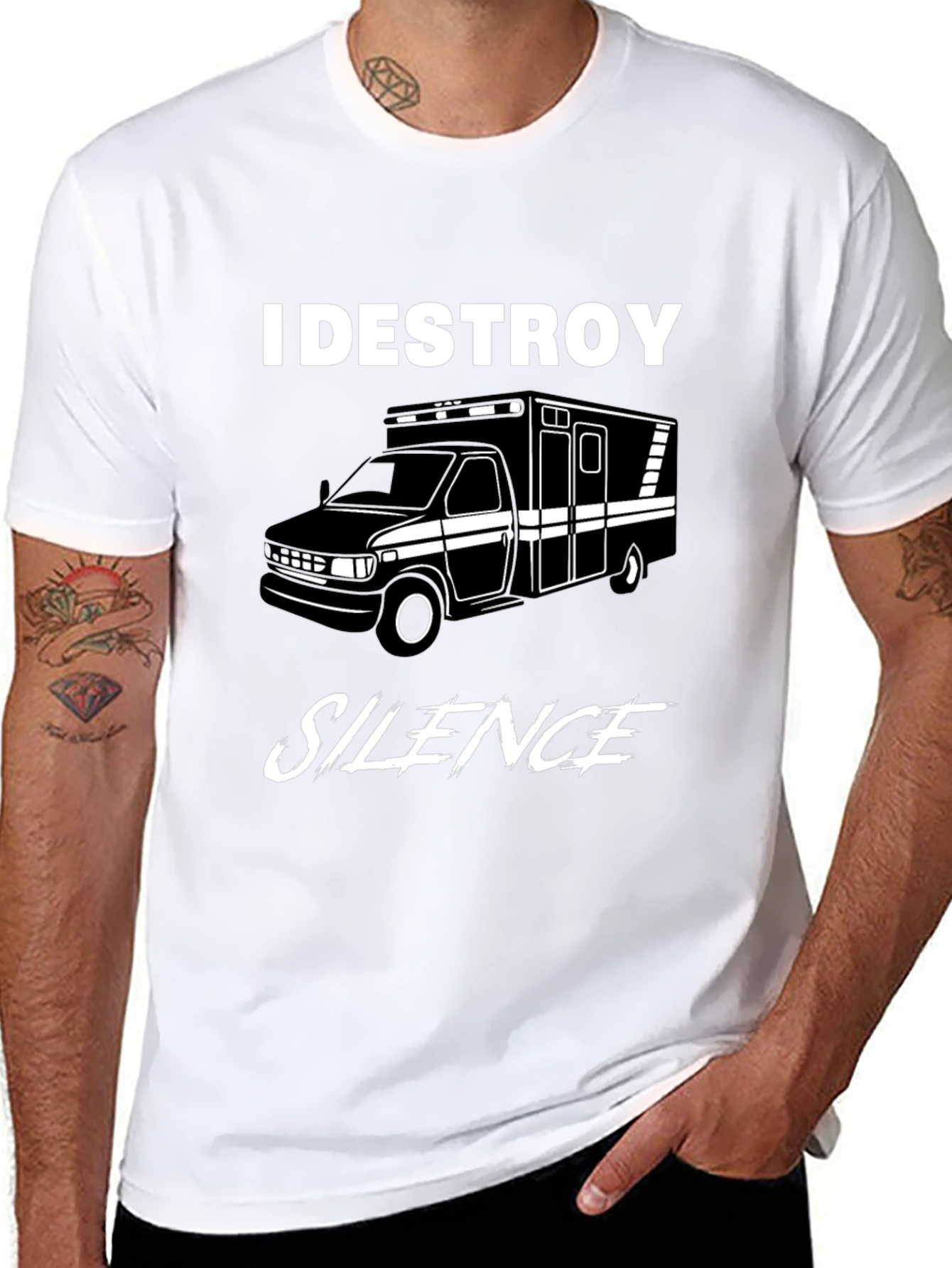 I Destroy Silence Ambulance Graphic Tee