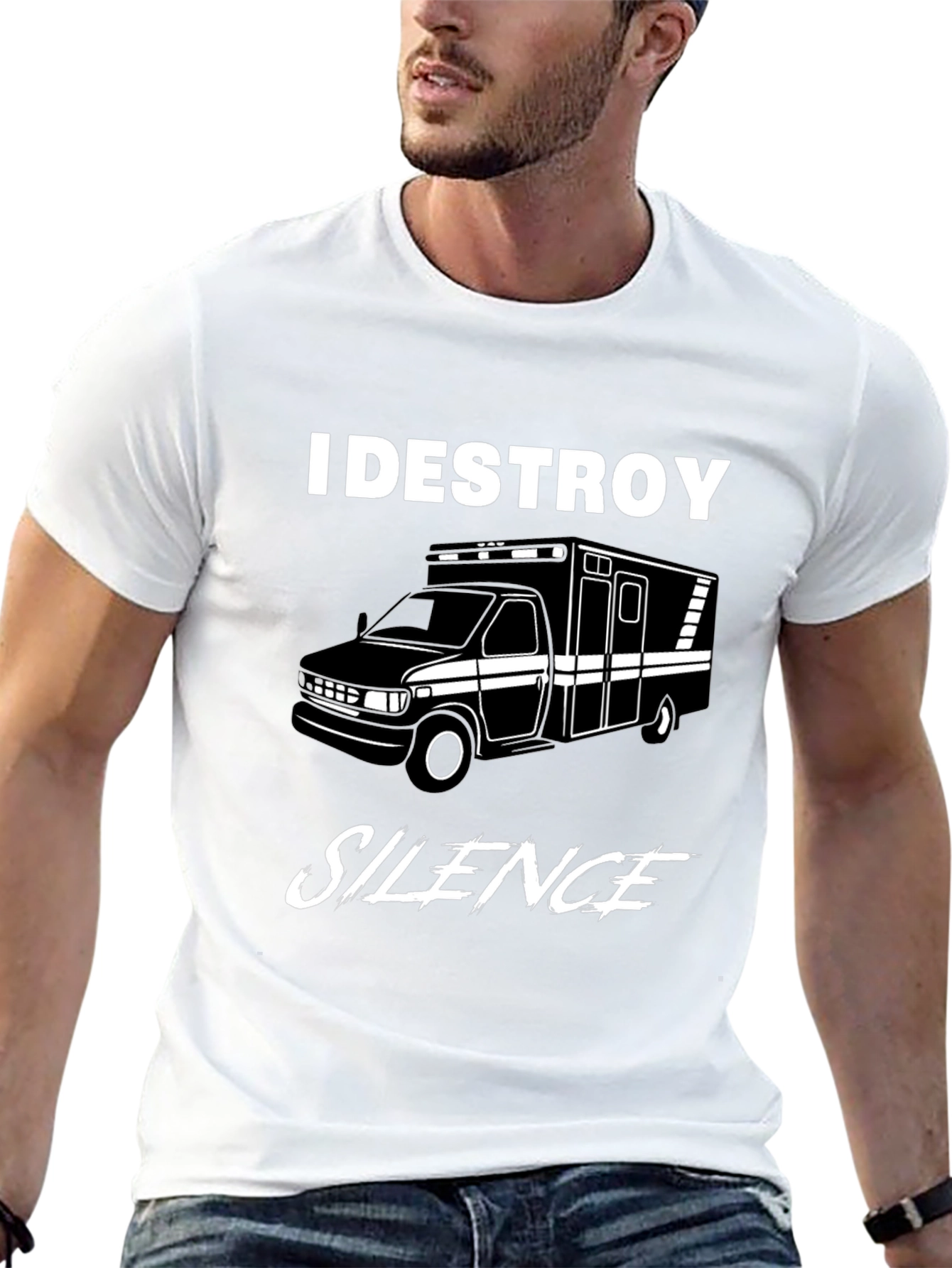I Destroy Silence Ambulance Graphic Tee