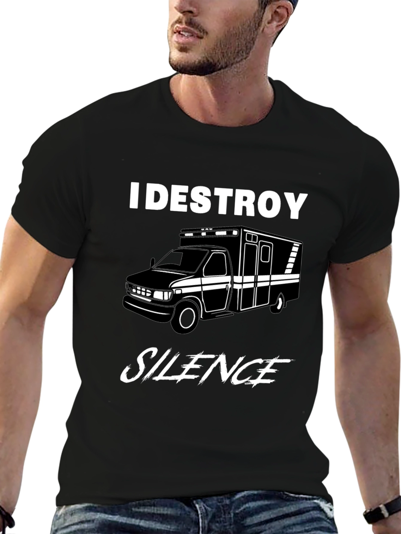 I Destroy Silence Ambulance Graphic Tee