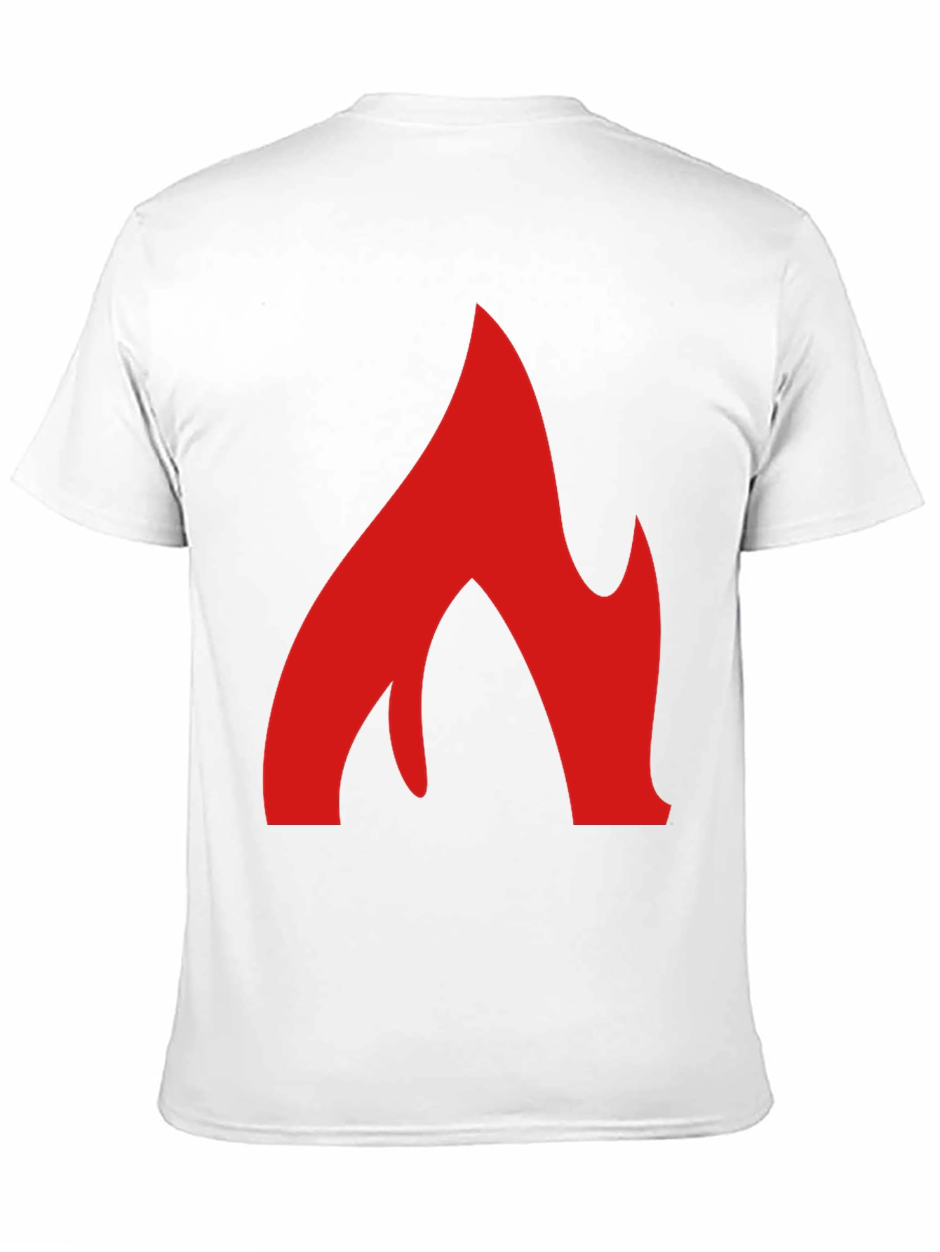 Bold Flame Graphic Tee - Black Cotton T-Shirt