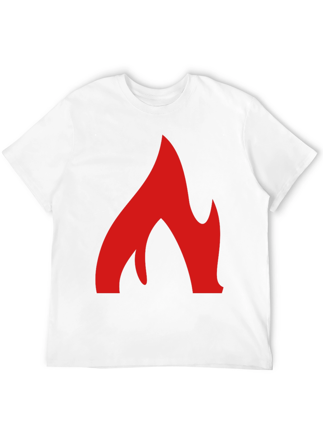 Bold Flame Graphic Tee - Black Cotton T-Shirt