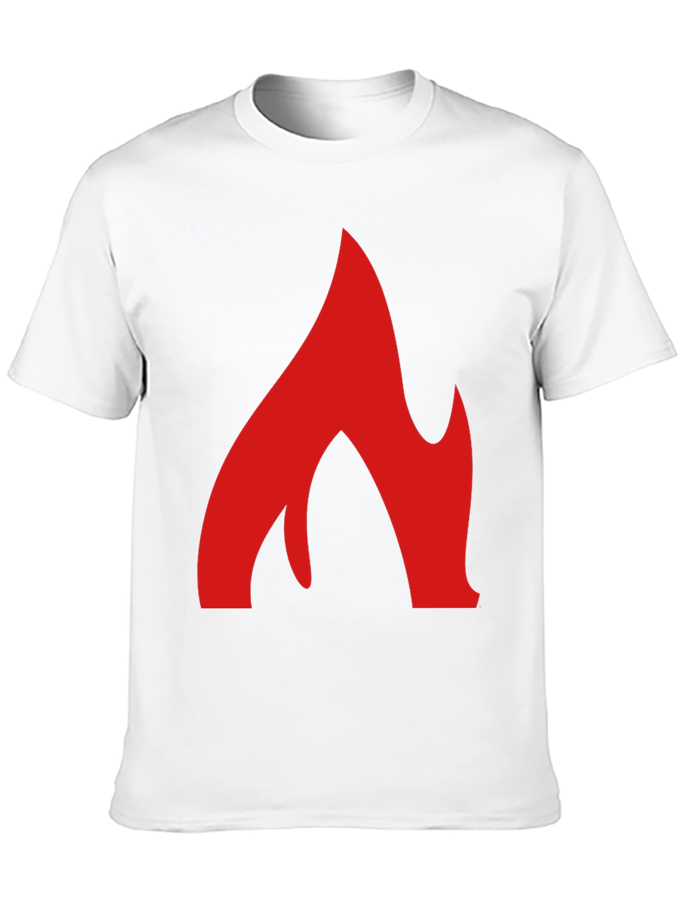 Bold Flame Graphic Tee - Black Cotton T-Shirt