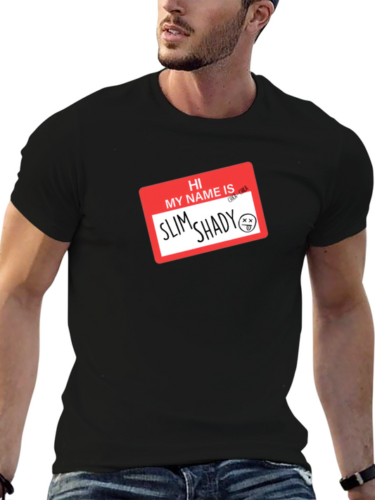 Slim Shady T-Shirt - Funny Name Tag Tee