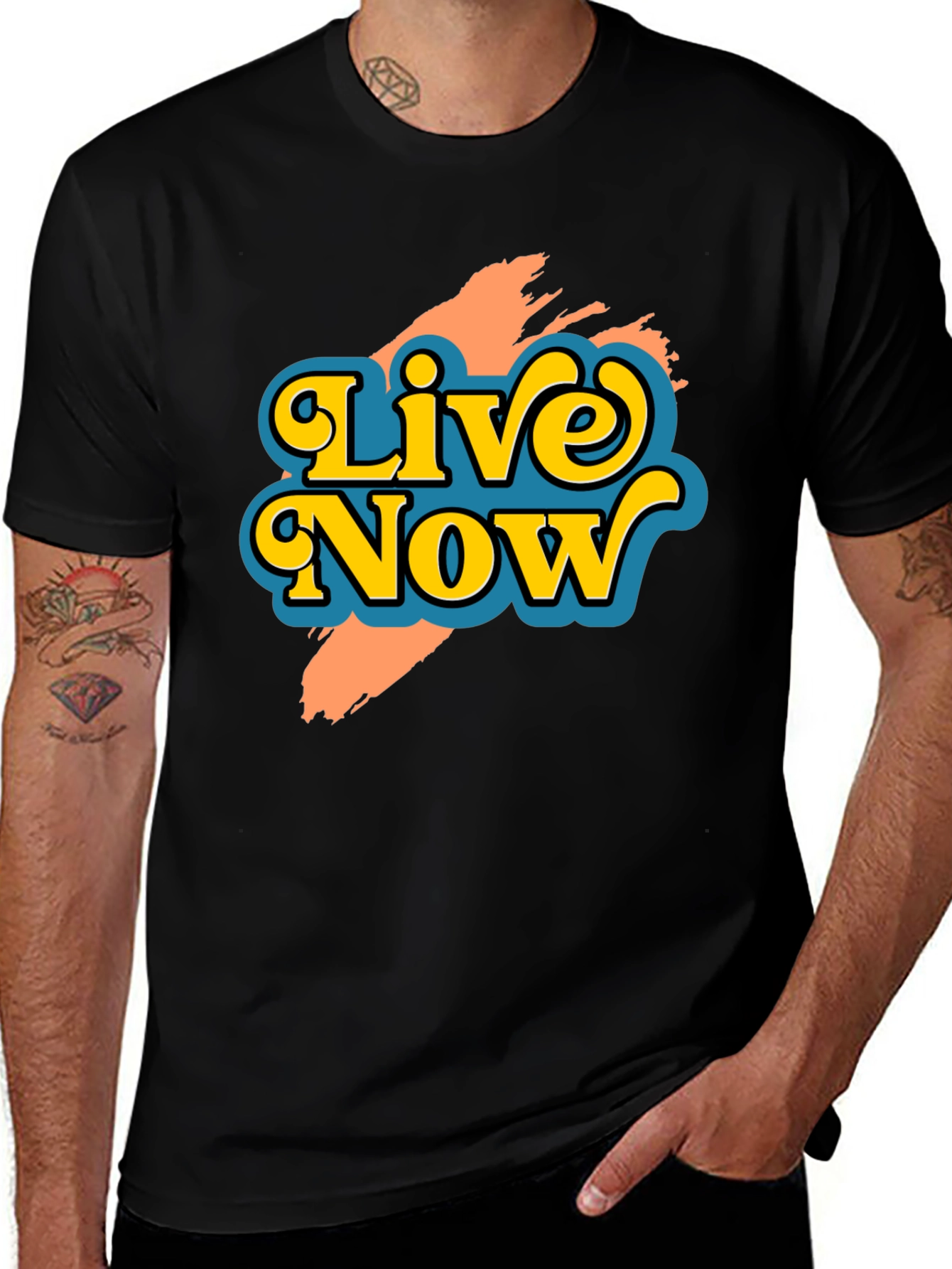 Live Now Graphic Tee - Retro Style T-Shirt