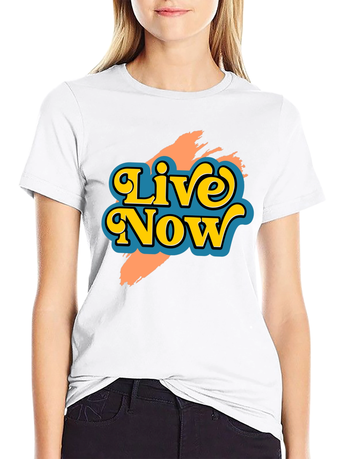 Live Now Graphic Tee - Retro Style T-Shirt