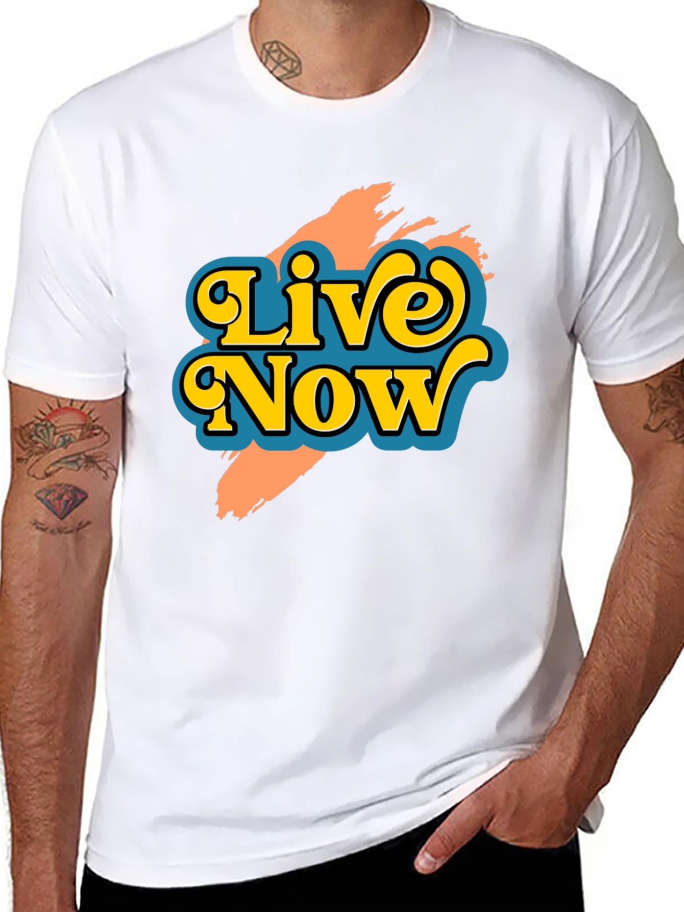 Live Now Graphic Tee - Retro Style T-Shirt