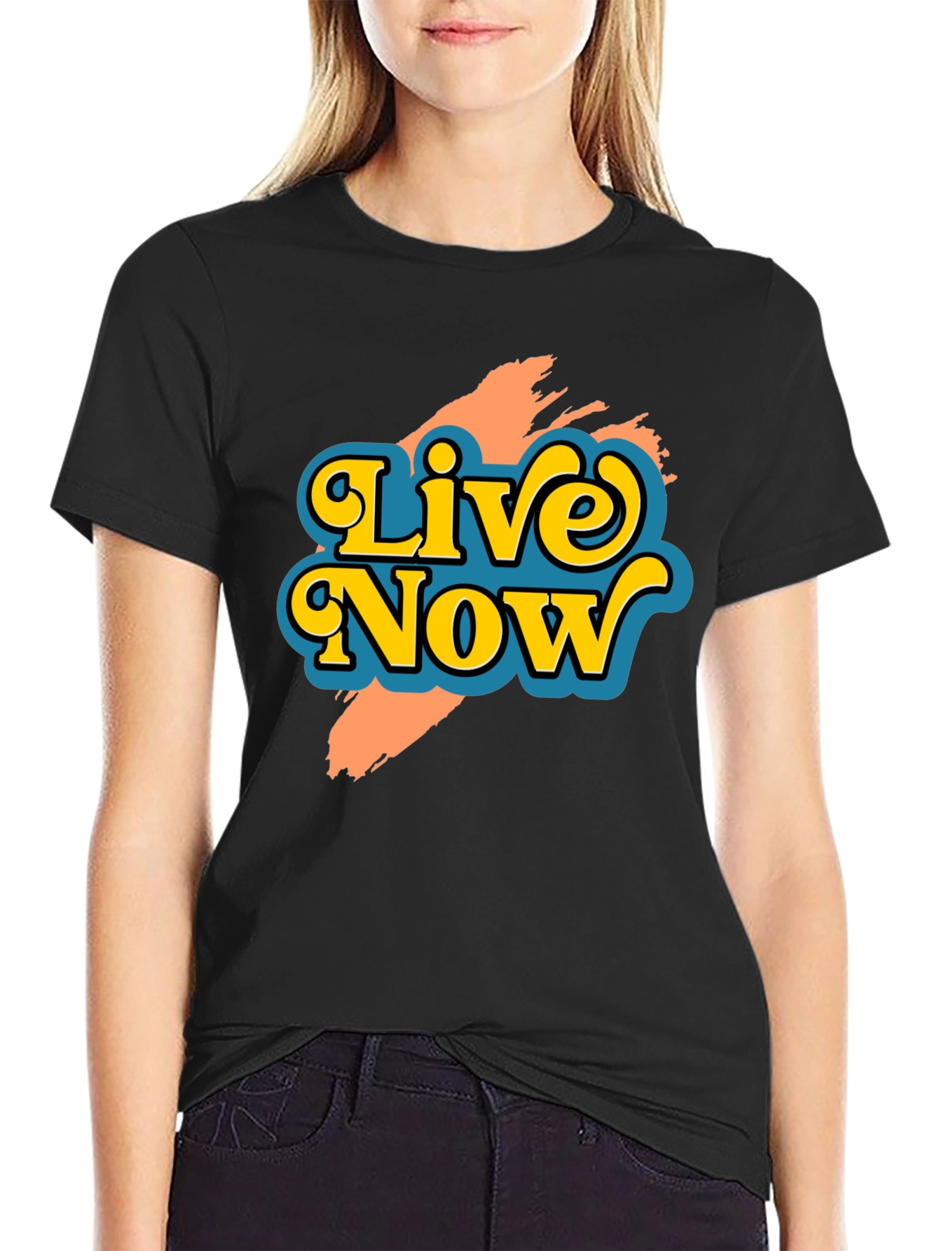Live Now Graphic Tee - Retro Style T-Shirt