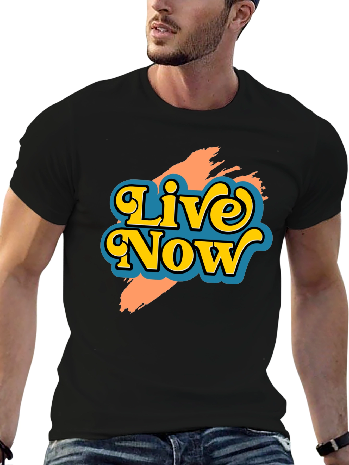 Live Now Graphic Tee - Retro Style T-Shirt