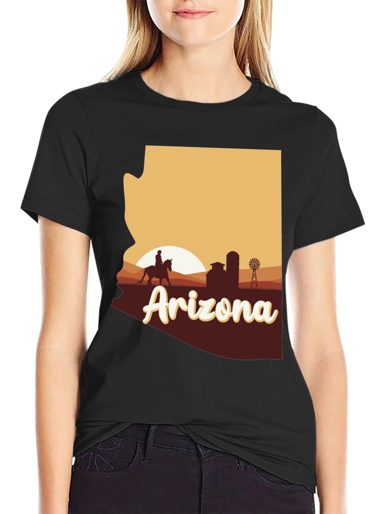 Arizona Graphic T-Shirt - Desert Sunset State Pride Tee