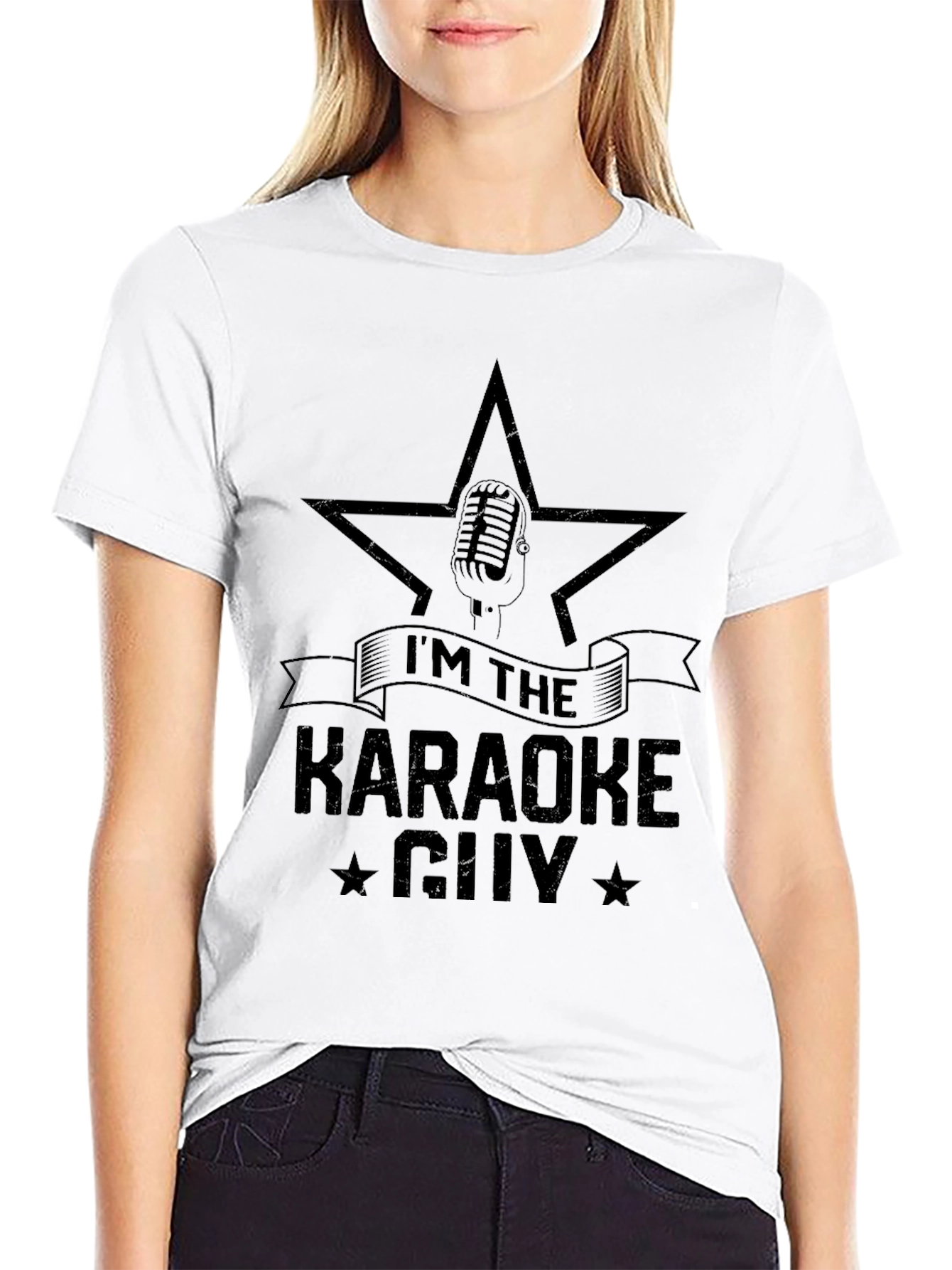 Karaoke Guy T-Shirt - Microphone Star Design