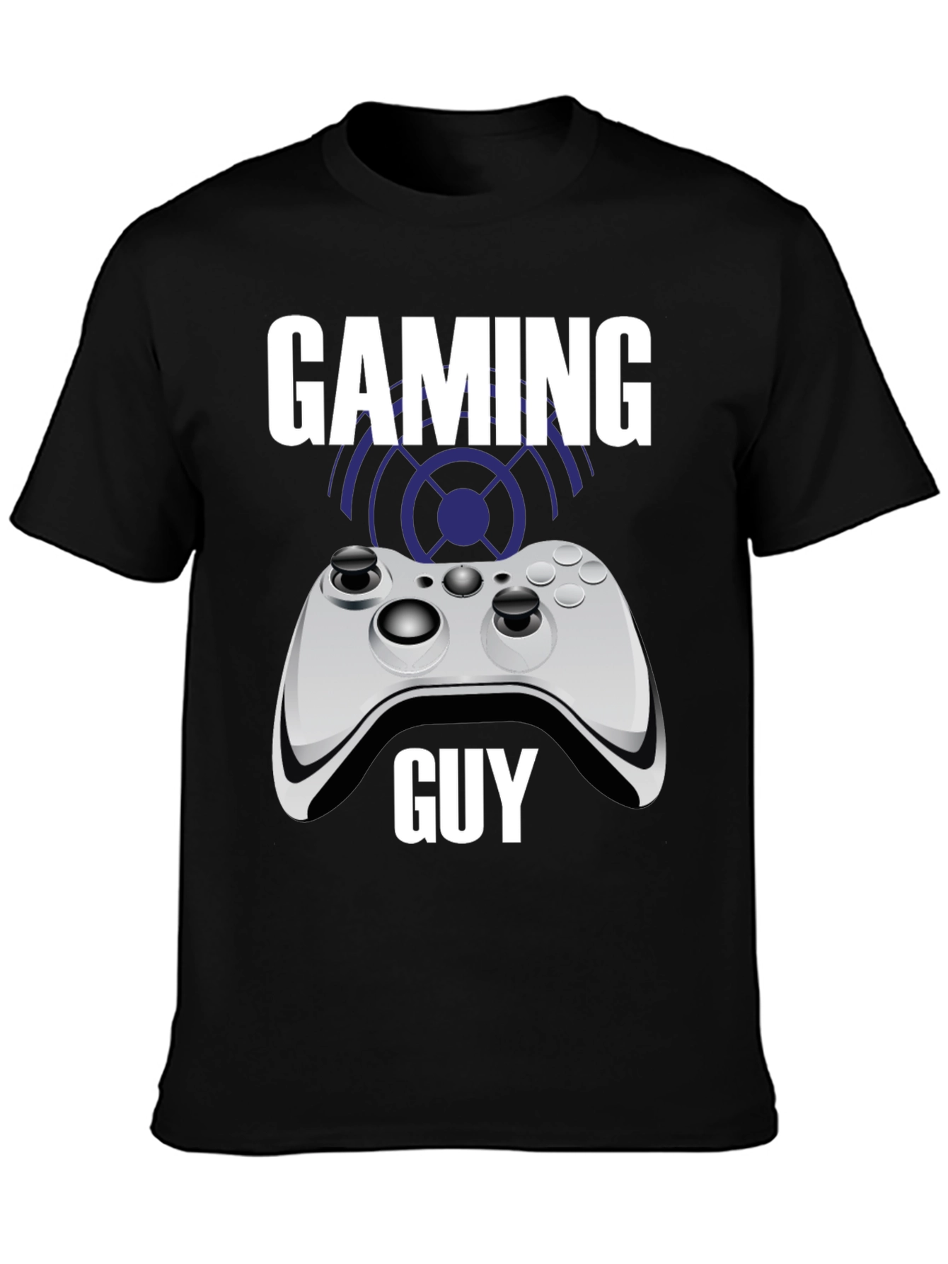 Gaming Guy Black T-Shirt with Controller Graphic