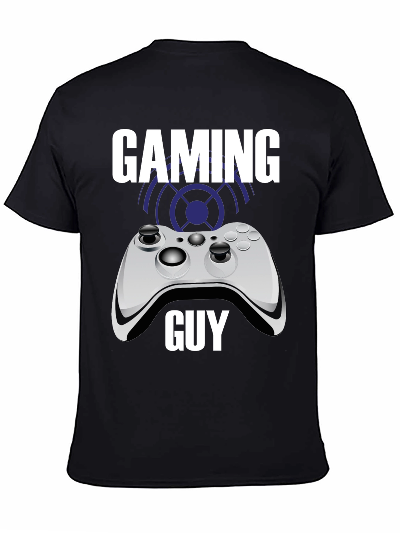 Gaming Guy Black T-Shirt with Controller Graphic