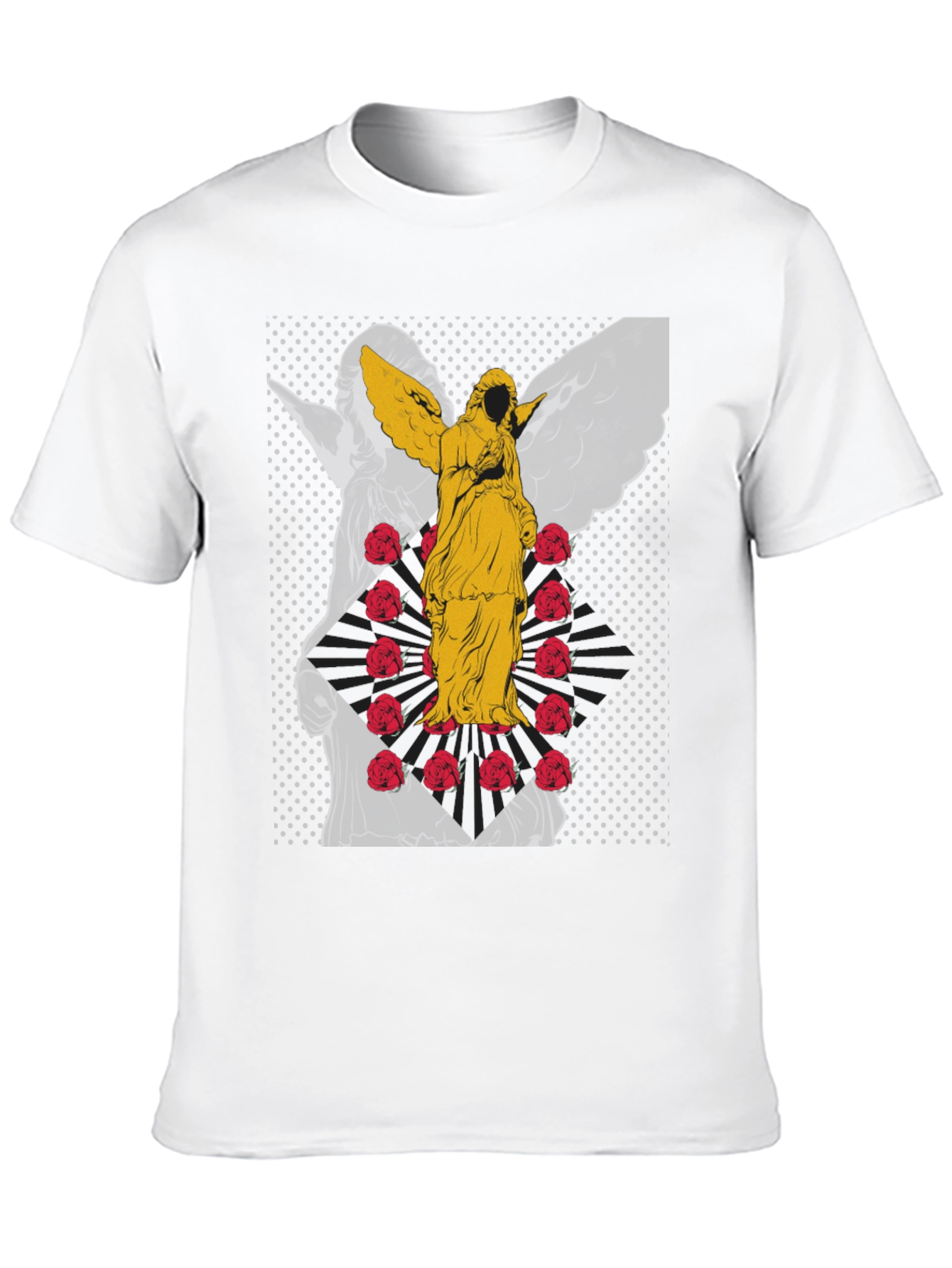 Angel & Roses Graphic Tee - Black