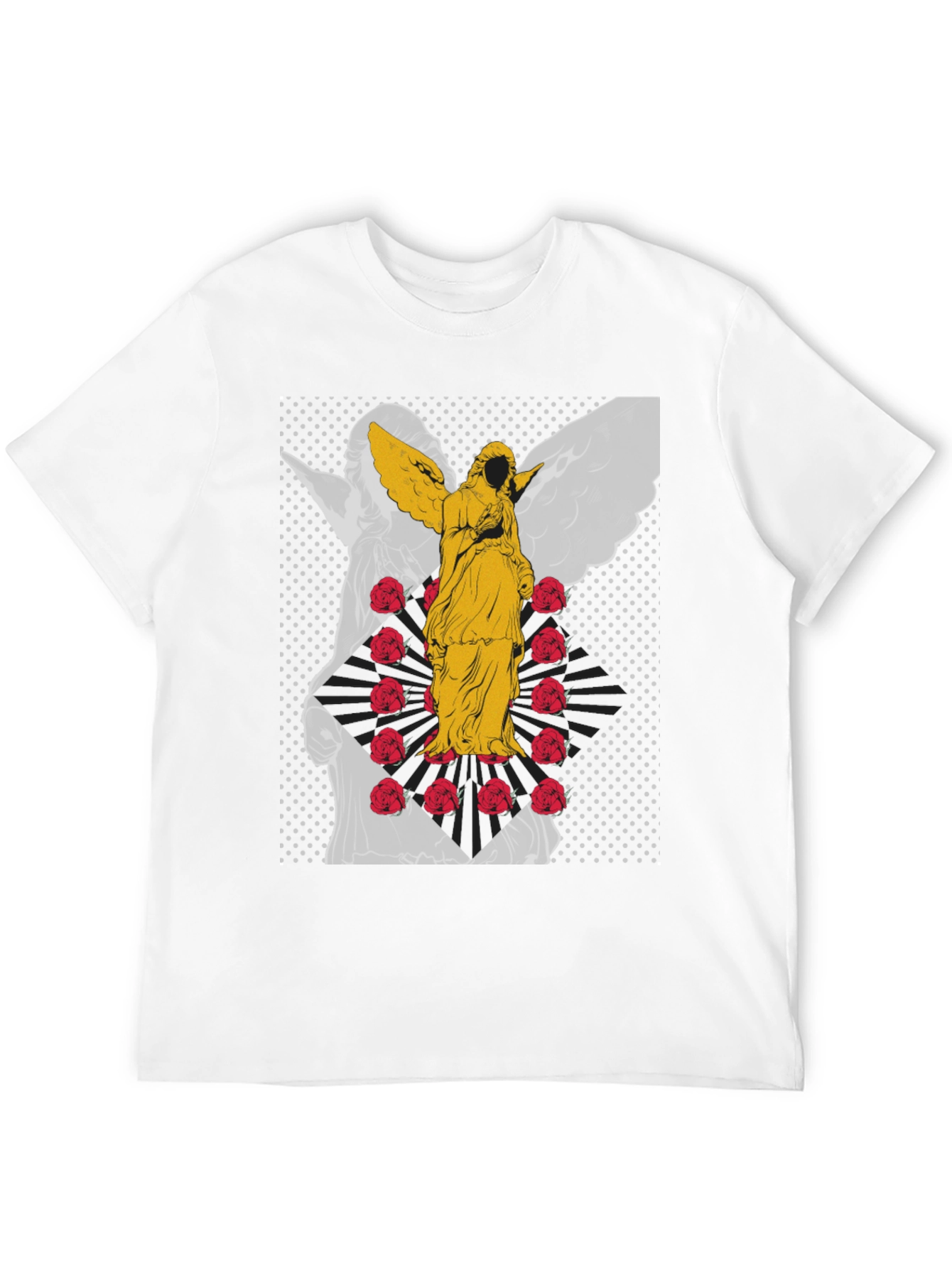 Angel & Roses Graphic Tee - Black