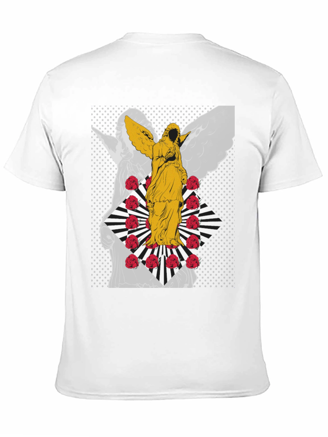 Angel & Roses Graphic Tee - Black
