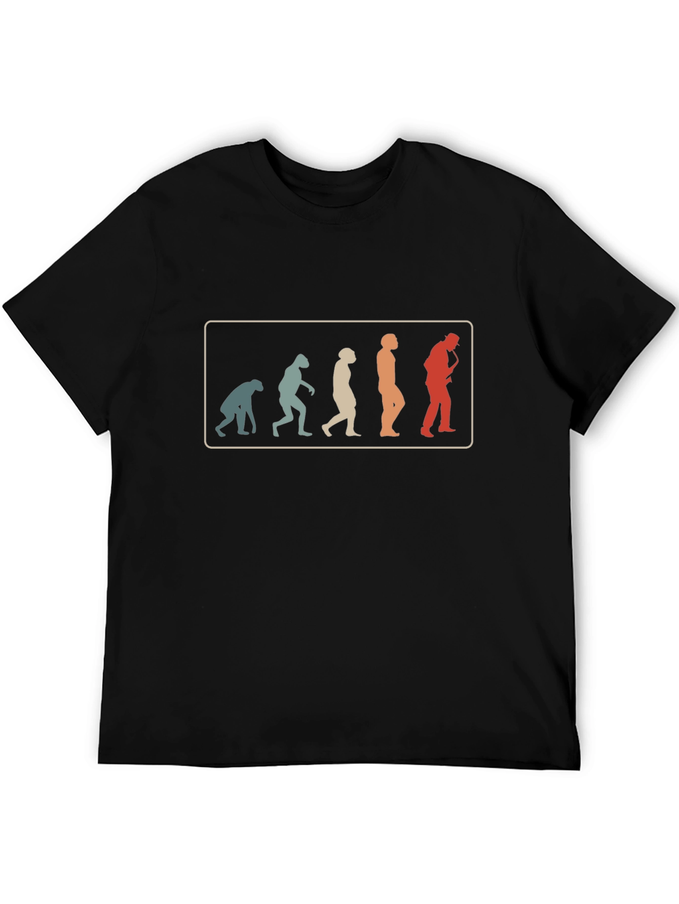 Evolution of Saxophone Player T-Shirt - Retro Music Tee