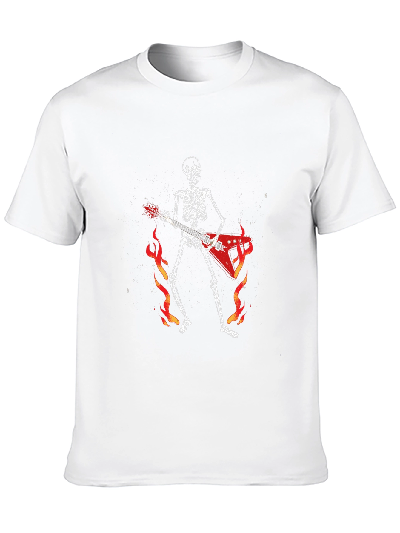 Skeleton Guitarist Graphic T-Shirt - Rock and Roll Tee