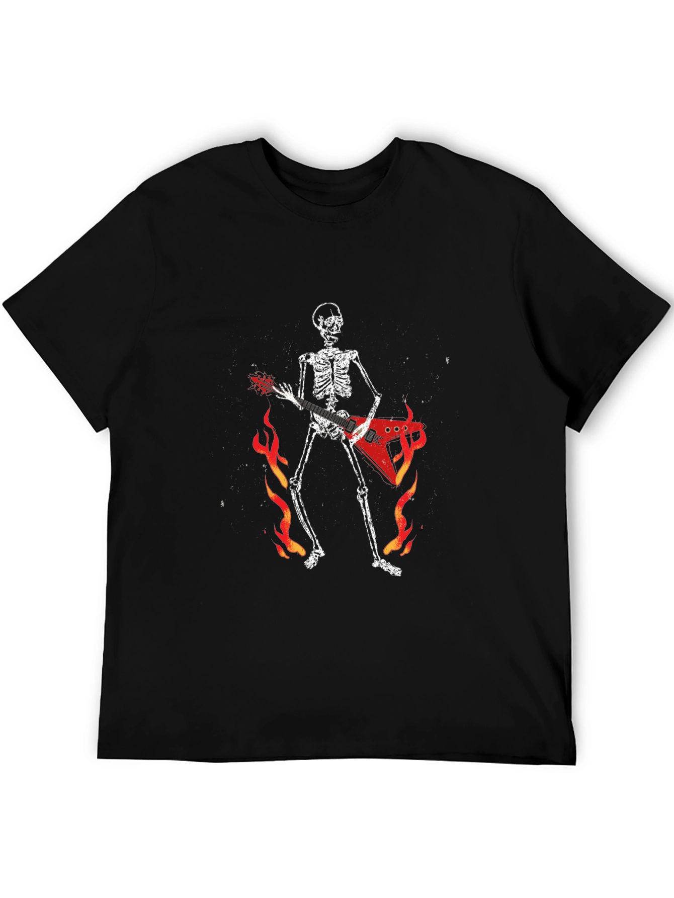 Skeleton Guitarist Graphic T-Shirt - Rock and Roll Tee