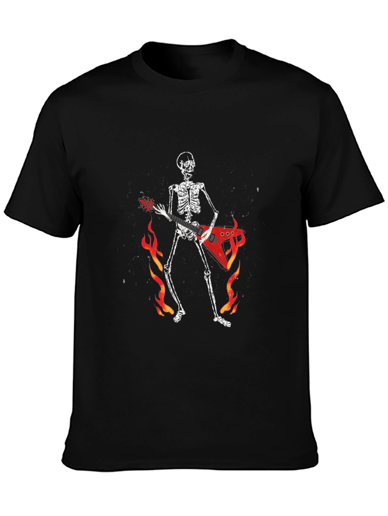 Skeleton Guitarist Graphic T-Shirt - Rock and Roll Tee