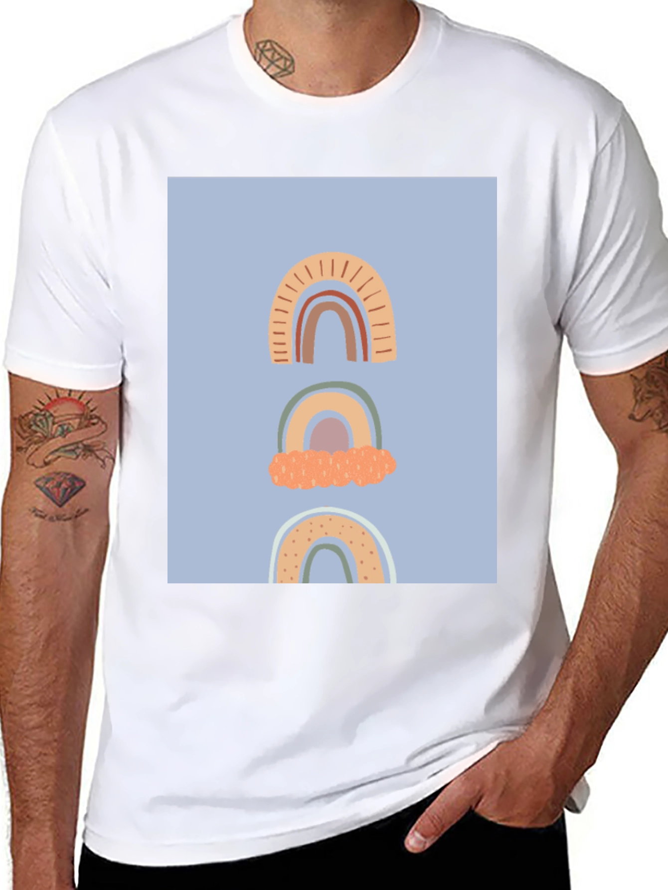 Rainbow Graphic Black T-Shirt