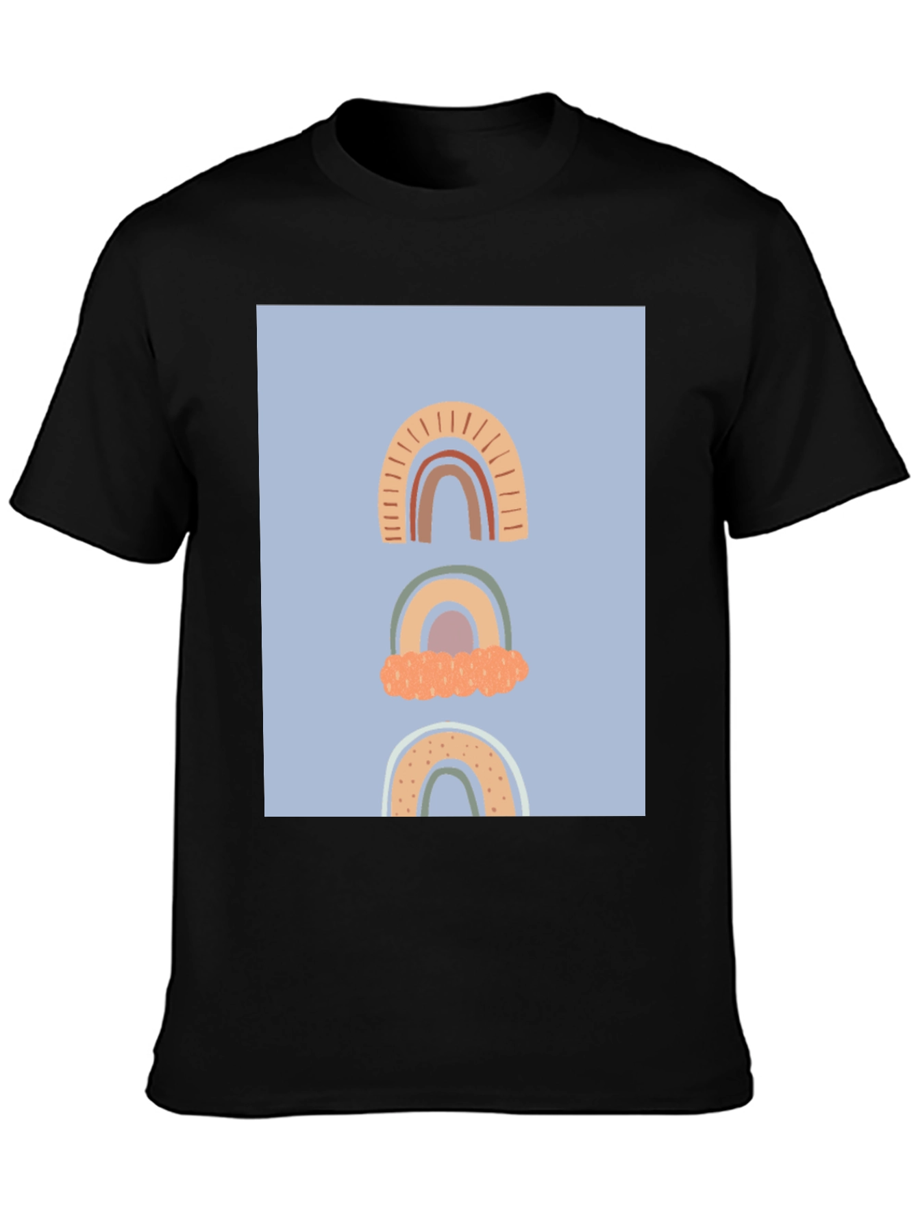 Rainbow Graphic Black T-Shirt