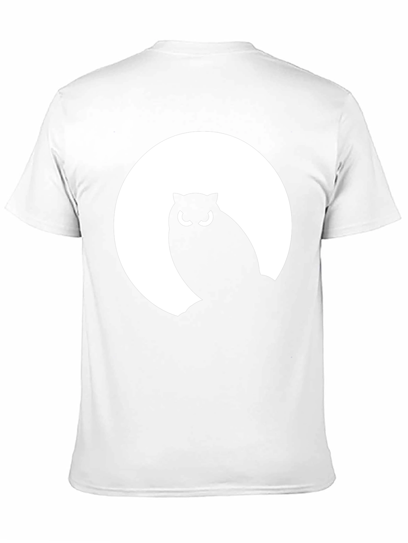 Owl Silhouette Moon Graphic Tee - Mens Black T-Shirt