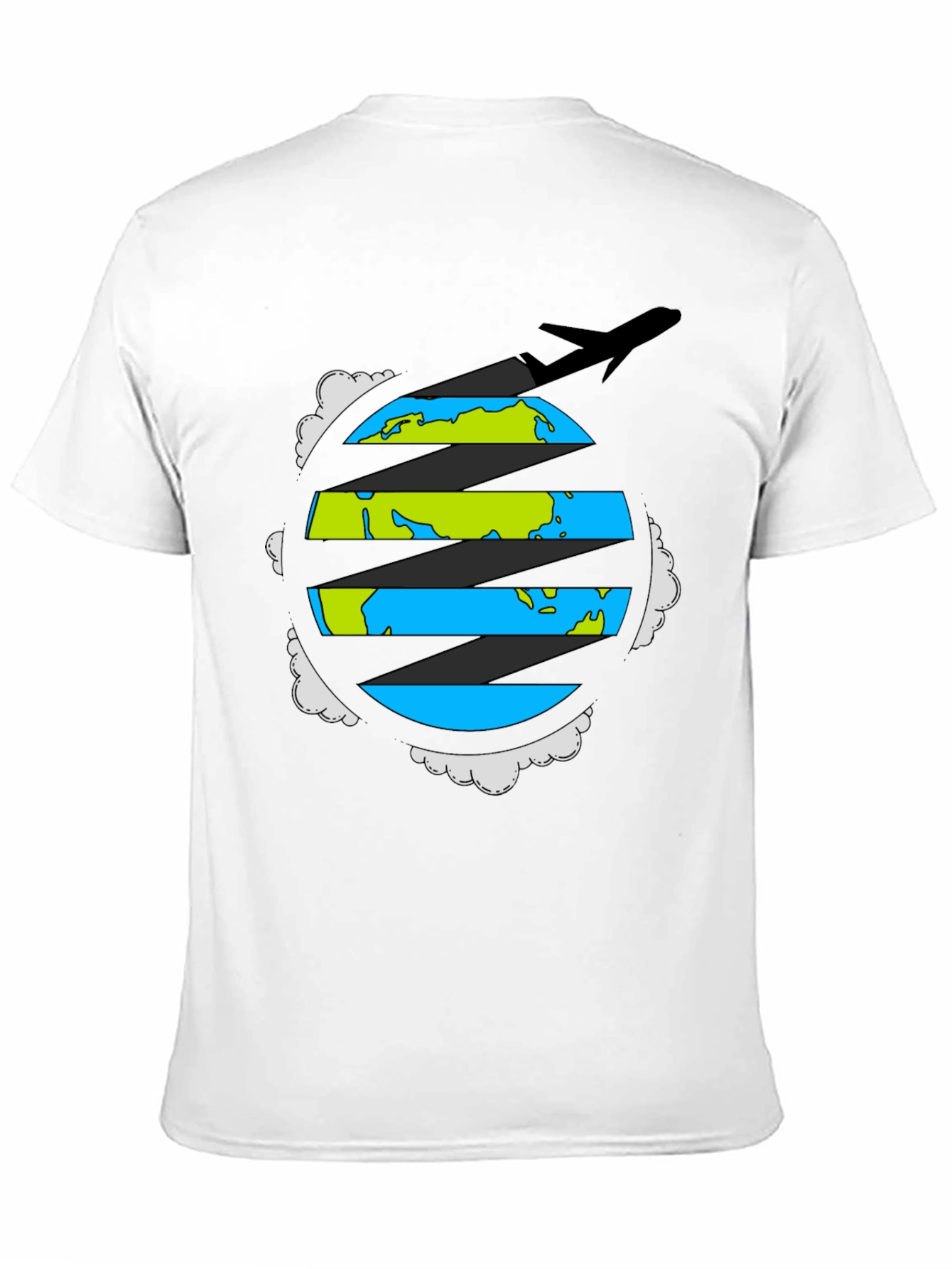 Globe Plane Graphic Tee - Travel Adventure Shirt