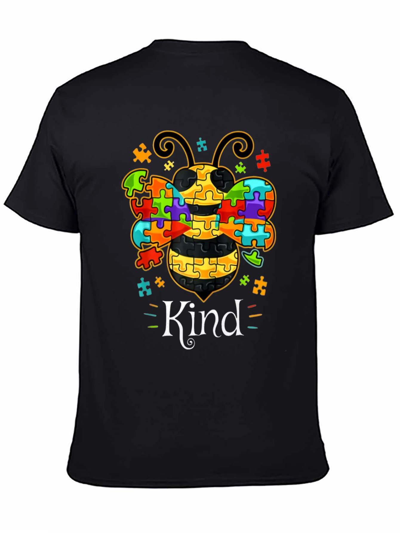 Kind Bee Autism Awareness Puzzle Piece T-Shirt